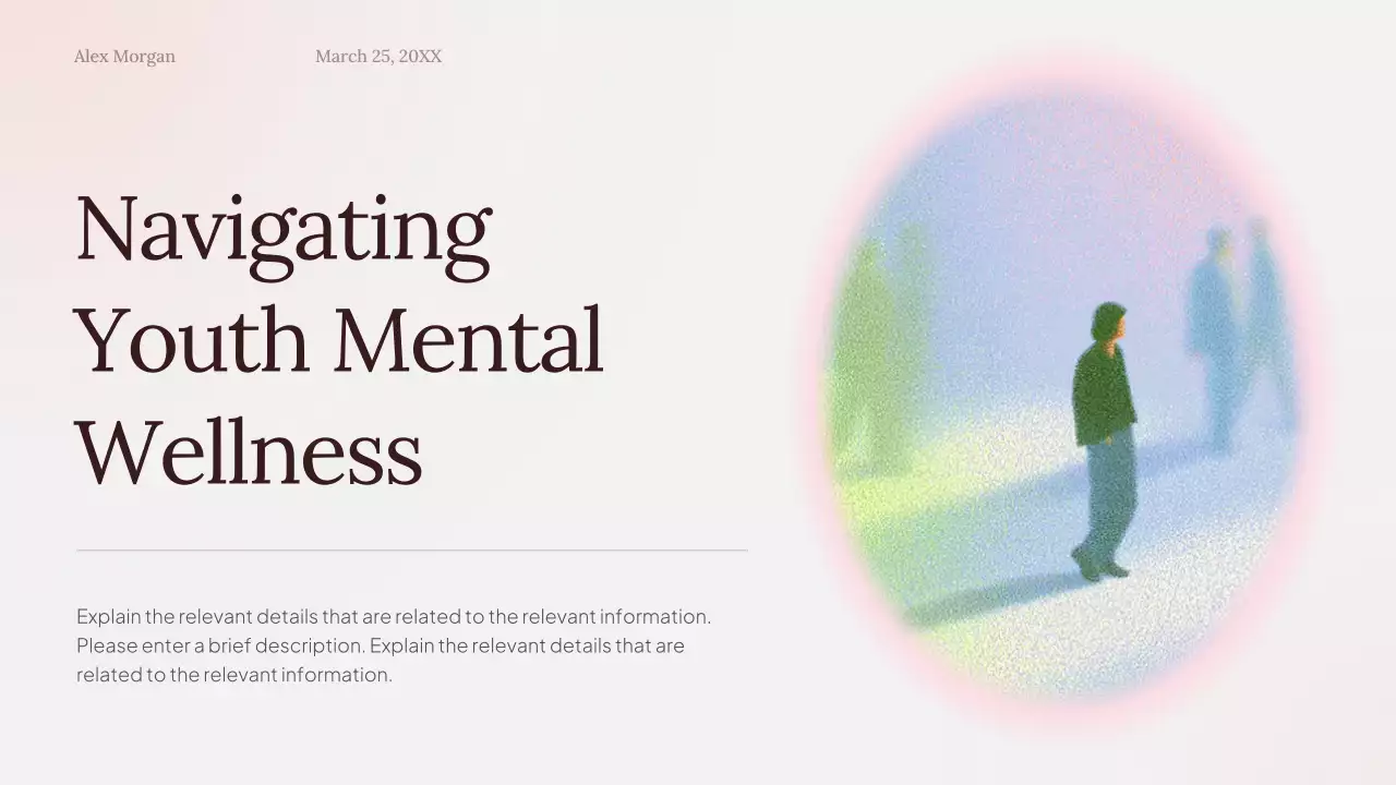 Pink Minimal Mental Health Presentation
