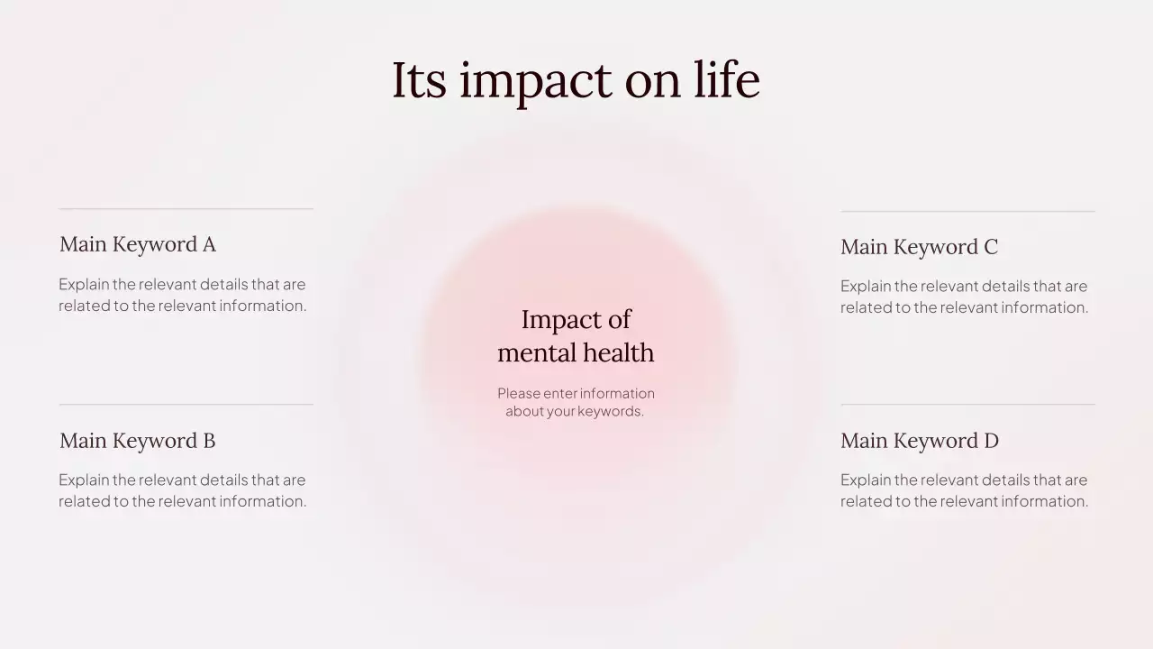 Pink Minimal Mental Health Presentation