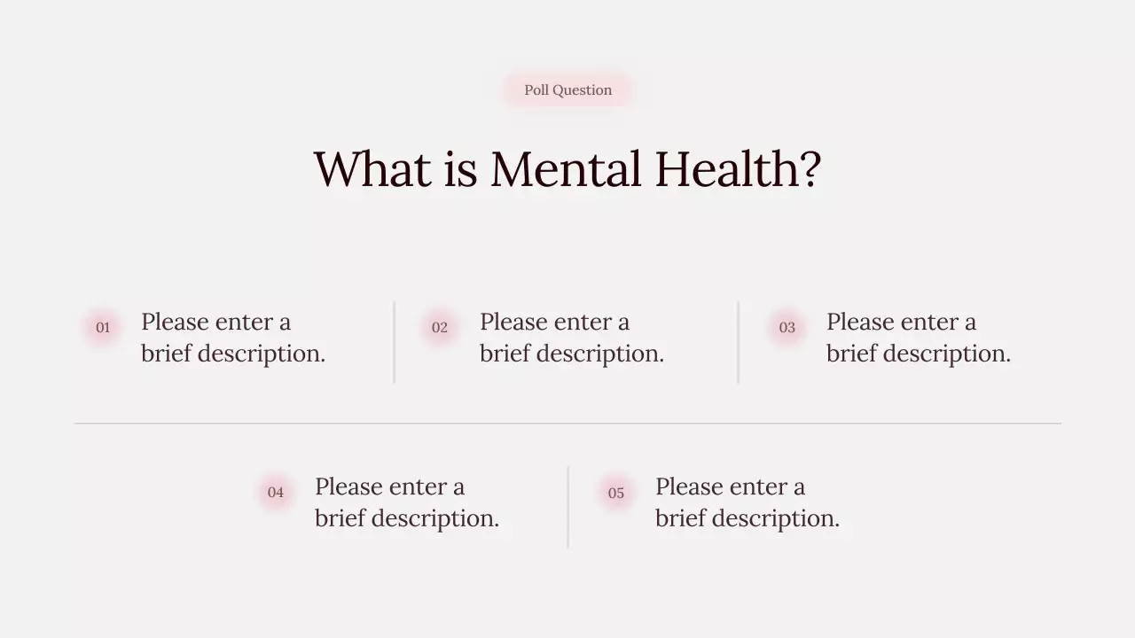 Pink Minimal Mental Health Presentation