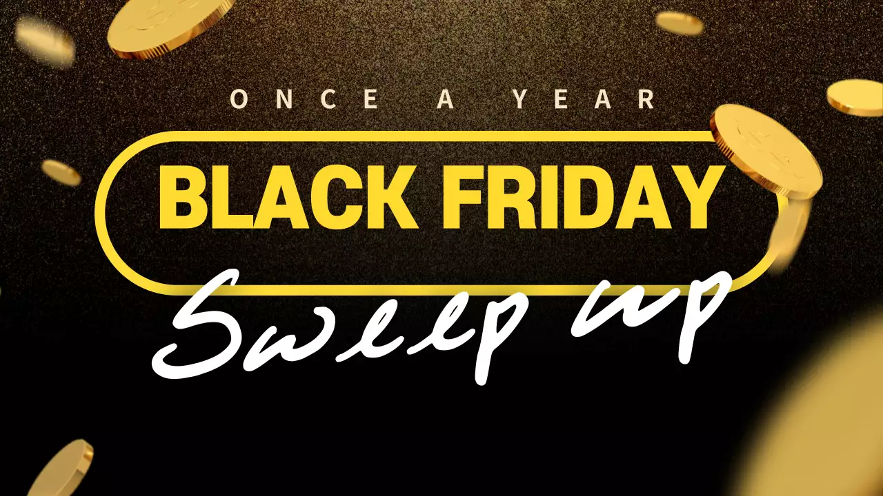 Black Trendy Sale Promotion YouTube Thumbnail