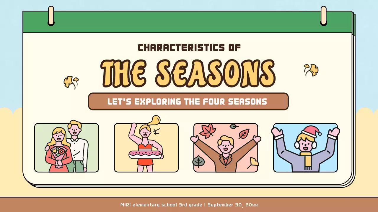 Beige Retro Seasons Guide Presentation