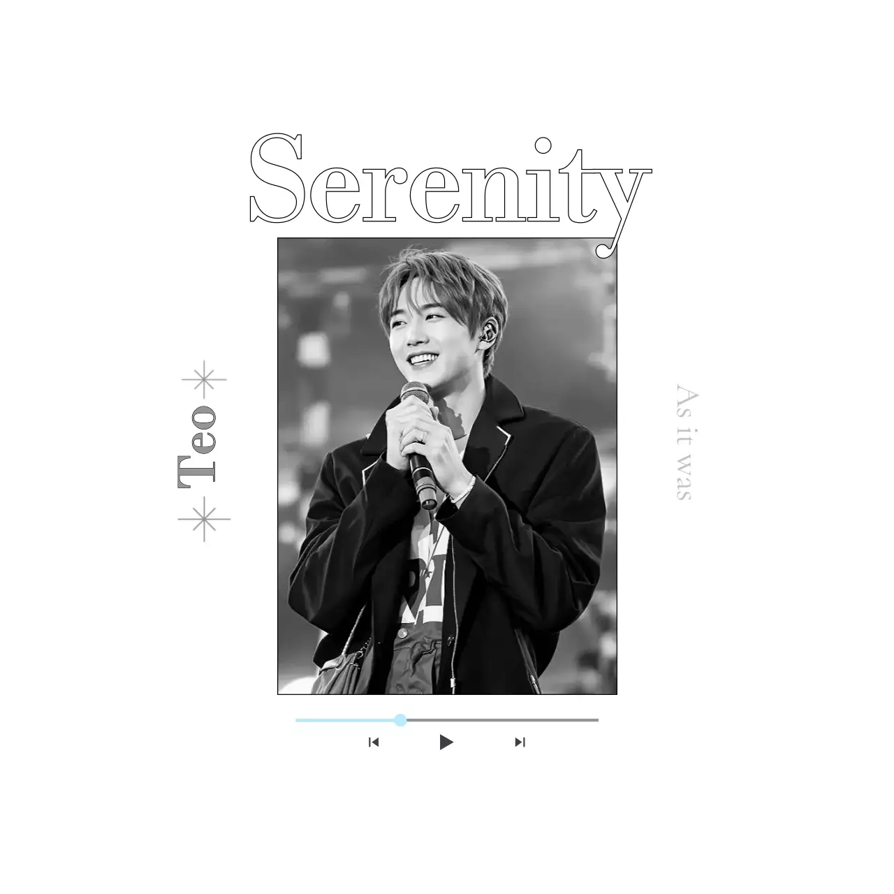 흑백 모던 연예인 포토프레임