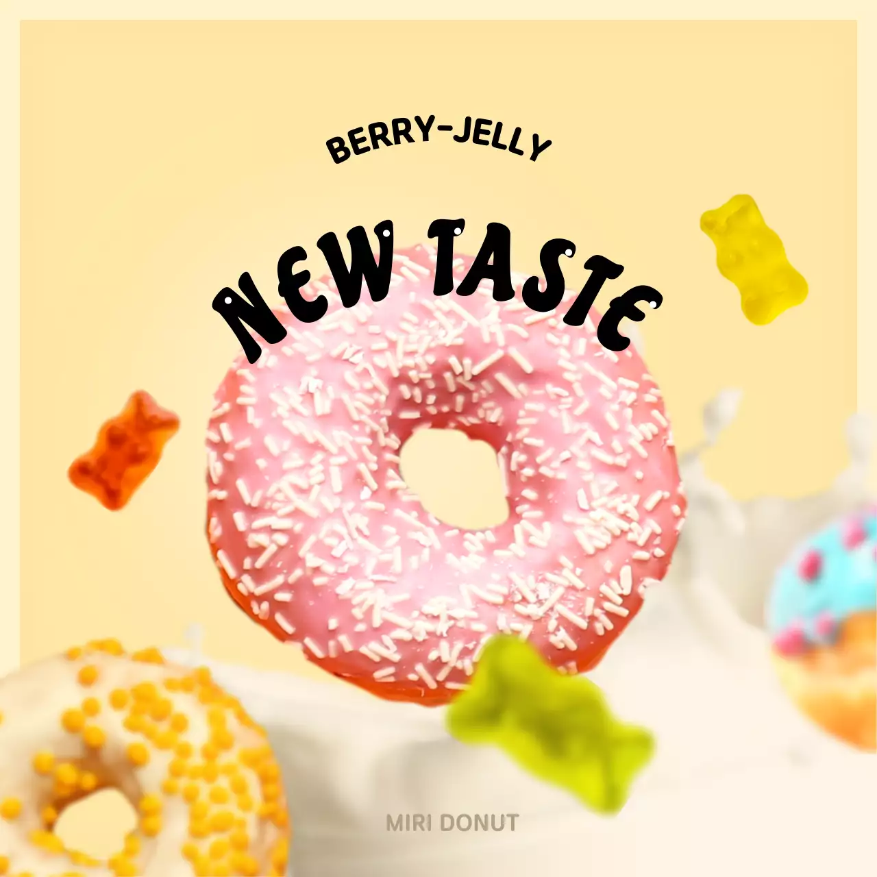 Pink Trendy Donut Promotion Instagram Post
