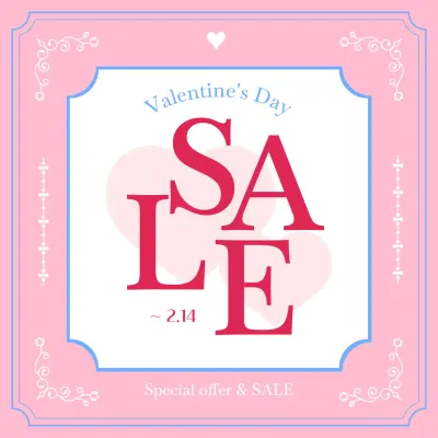Pink Elegant Valentine's Promotion Social Media Post