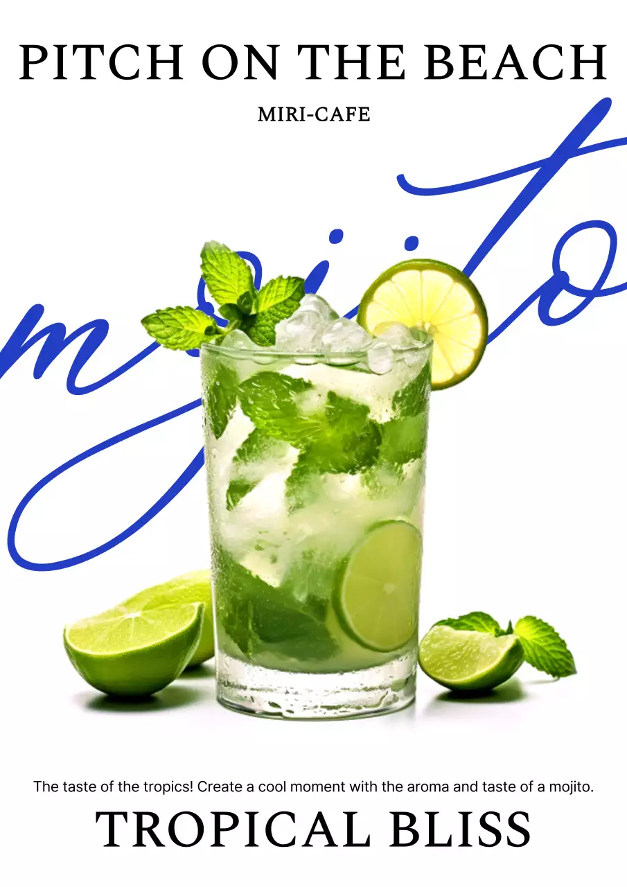 Green Modern Cocktail Promotion Poster