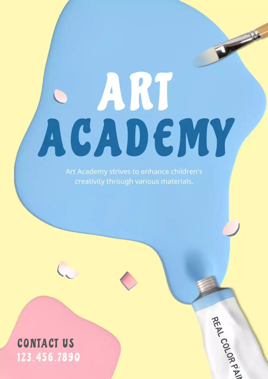 Yellow Trendy Art Promotion Poster