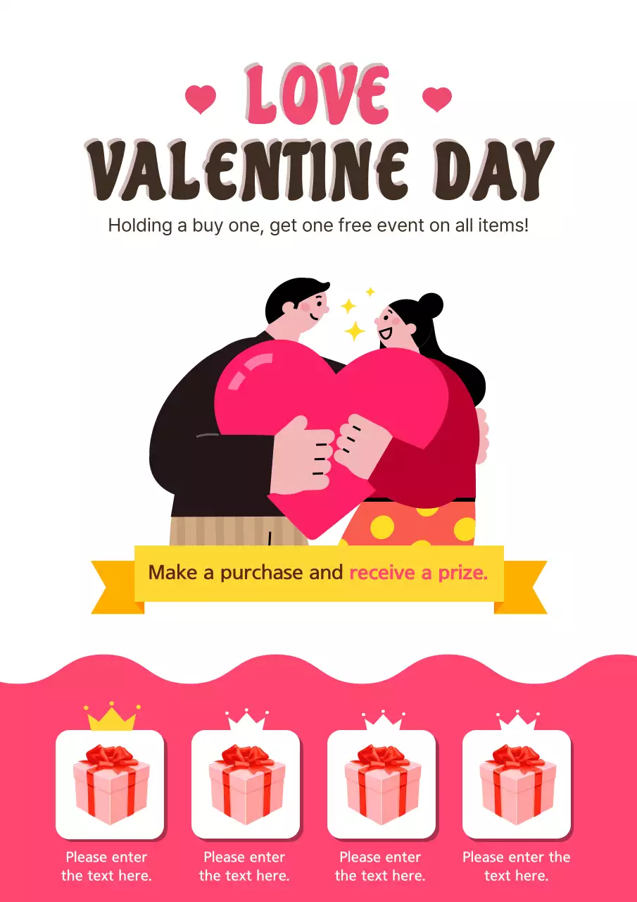 Pink Trendy Love Promotion Poster