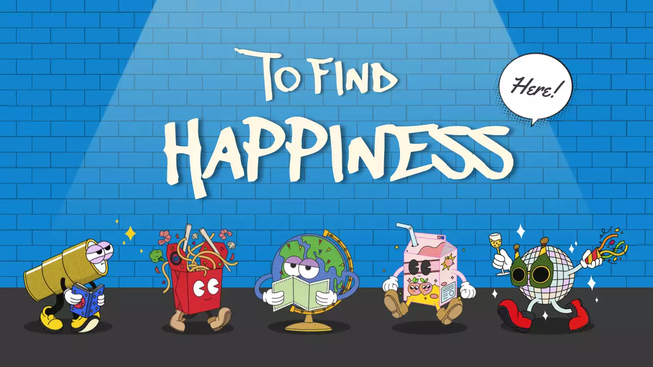 파란색과 주황색의 행복을 찾는 여정