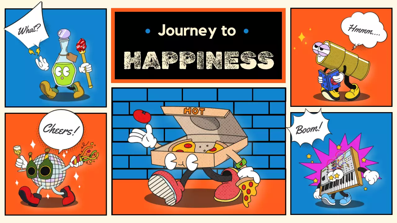 Colorful Comic Happiness Guide Presentation