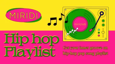 Yellow Retro Hip-Hop Playlist YouTube Thumbnail