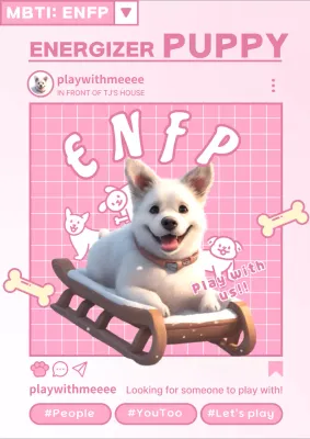 Introducing the MBTI personality types in pink and white Tweet