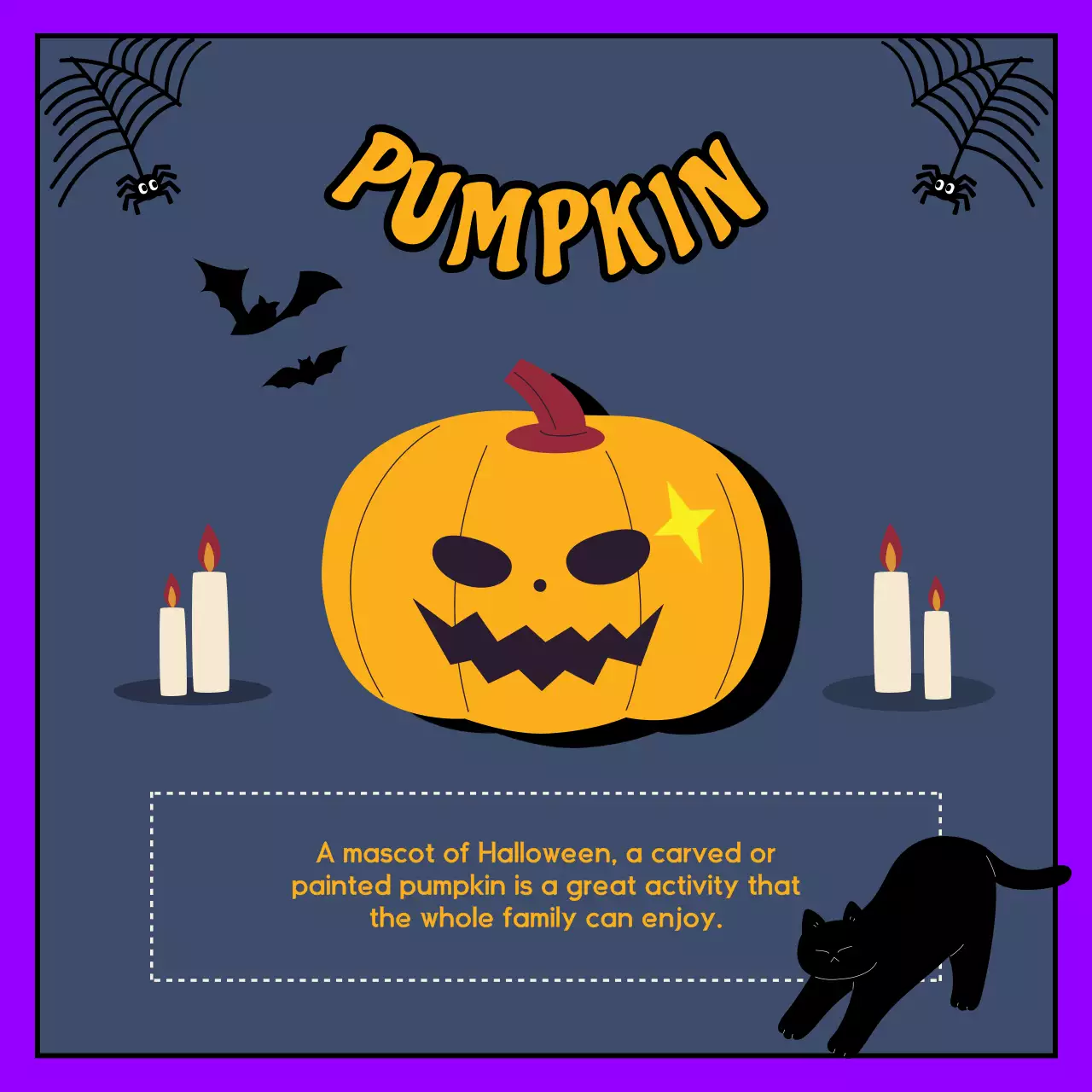 Purple Retro Halloween Guide Social Media Post