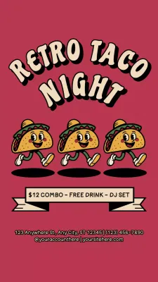 História do Instagram do evento Red Retro Taco