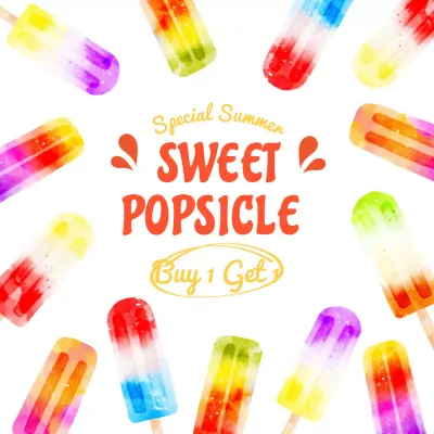 아이스 캔디 판매 여름 음료