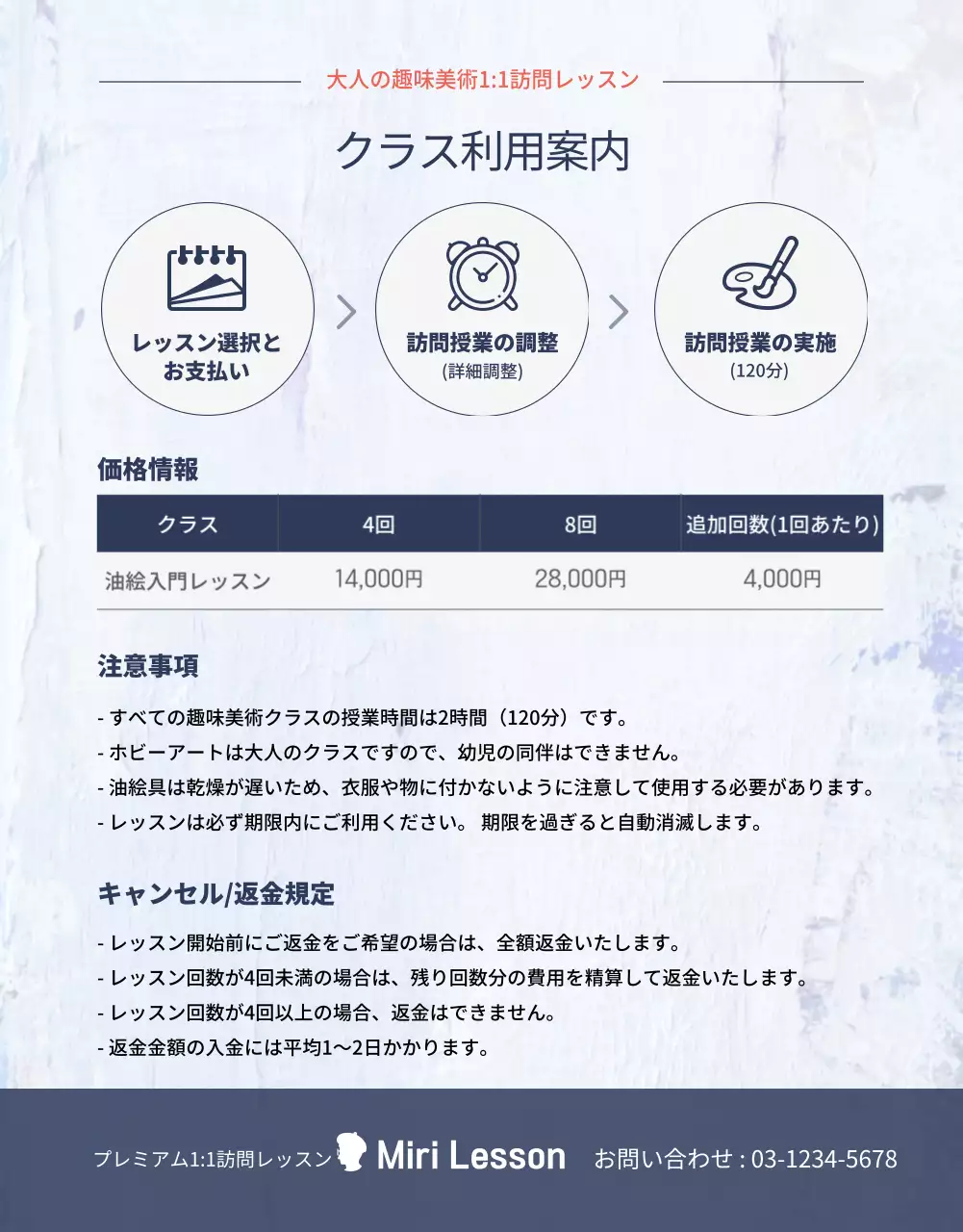 青 モダン アート クラス