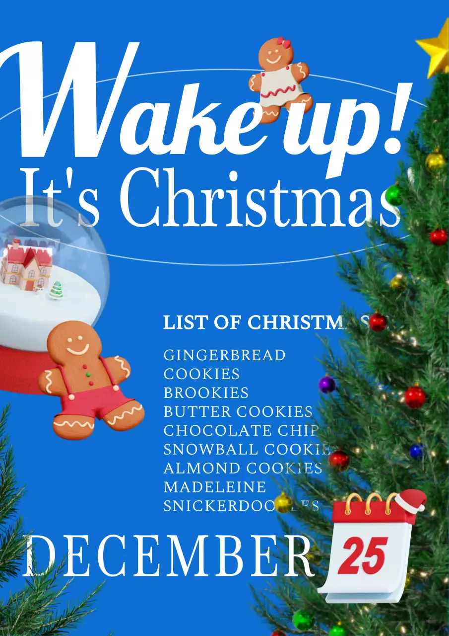 Cartaz de anúncio festivo de Natal azul