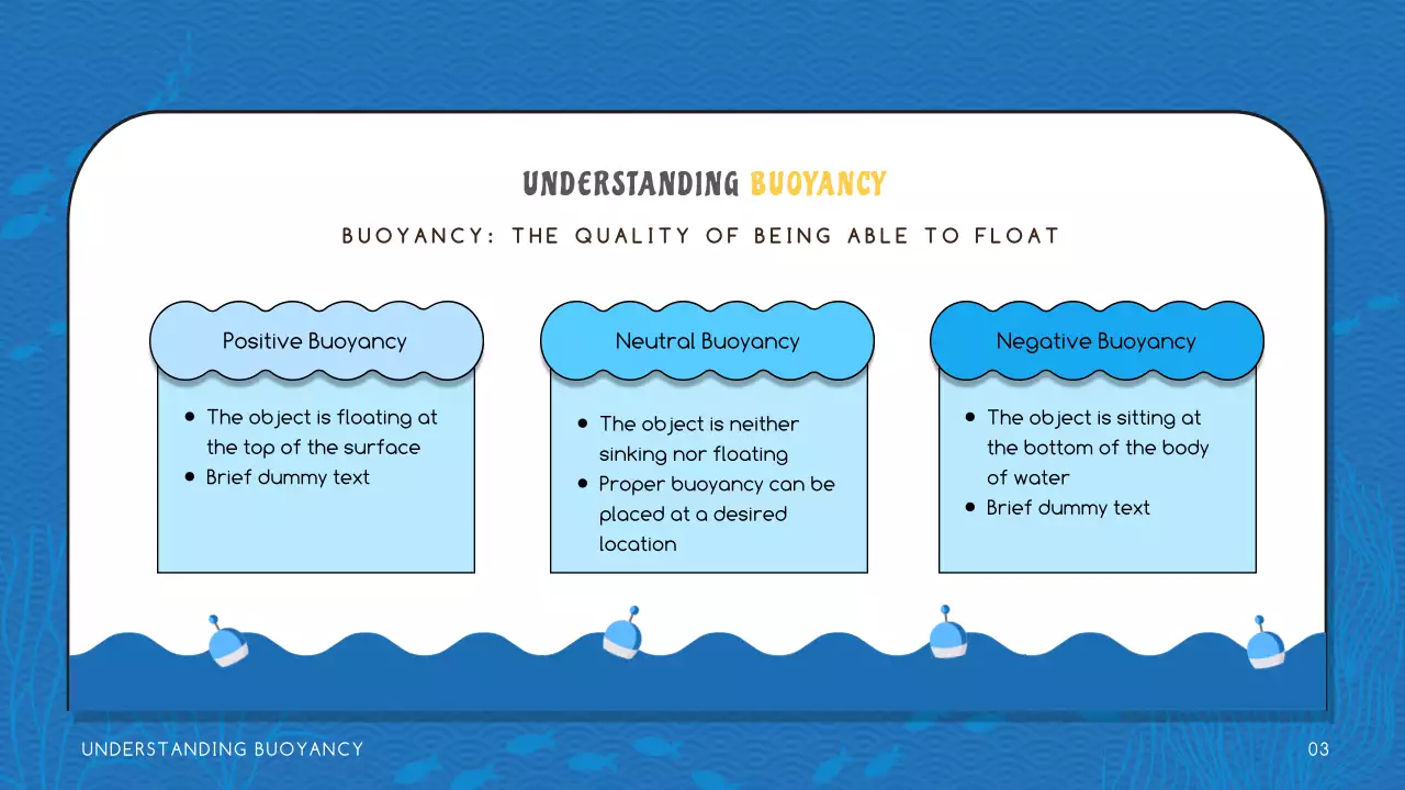 블루 모던 스쿠버 가이드 프레젠테이션
