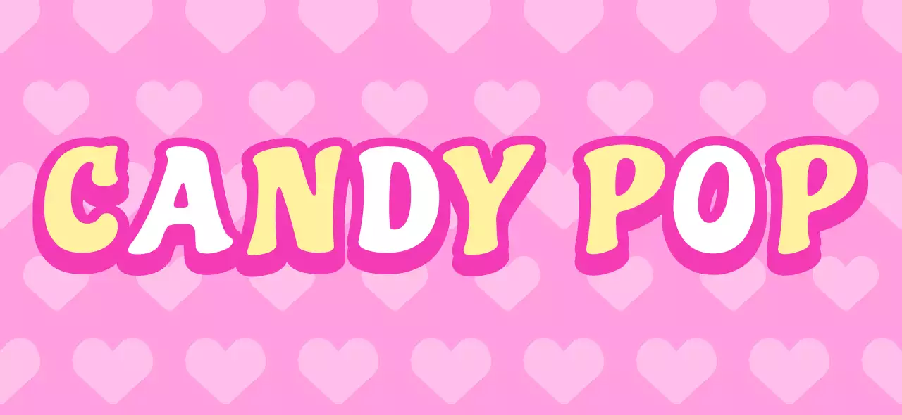 ピンク ポップ キャンディ 看板 カラフルパタン