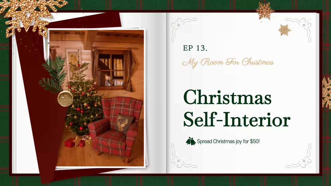 Christmas Self-Interior in Green Check