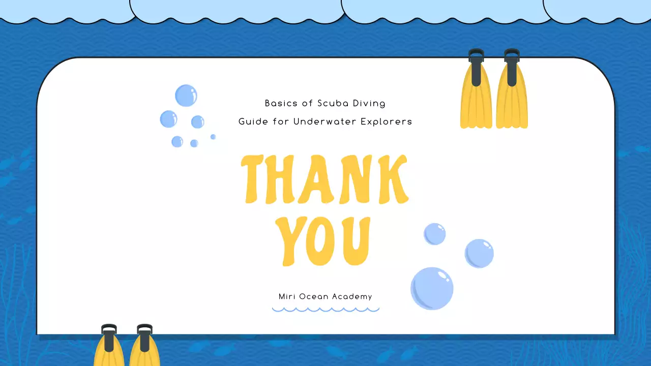 블루 모던 스쿠버 가이드 프레젠테이션