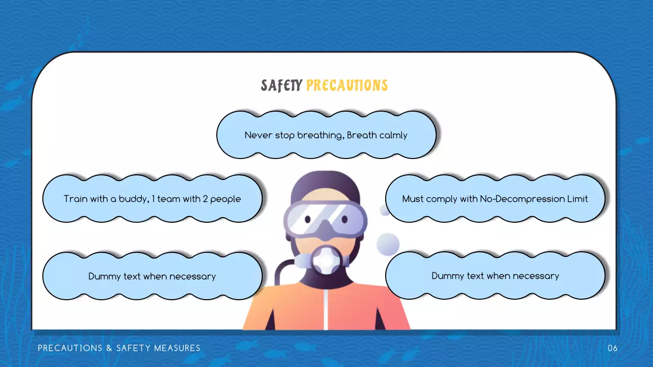 블루 모던 스쿠버 가이드 프레젠테이션