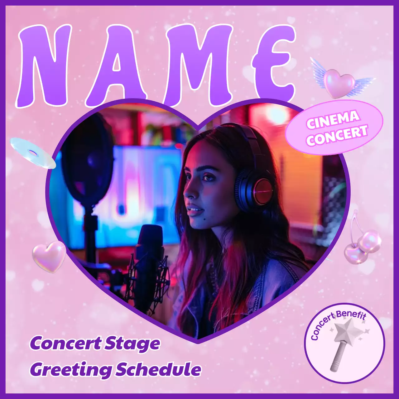 퍼플 트렌디 콘서트 일정 소셜 미디어 게시물