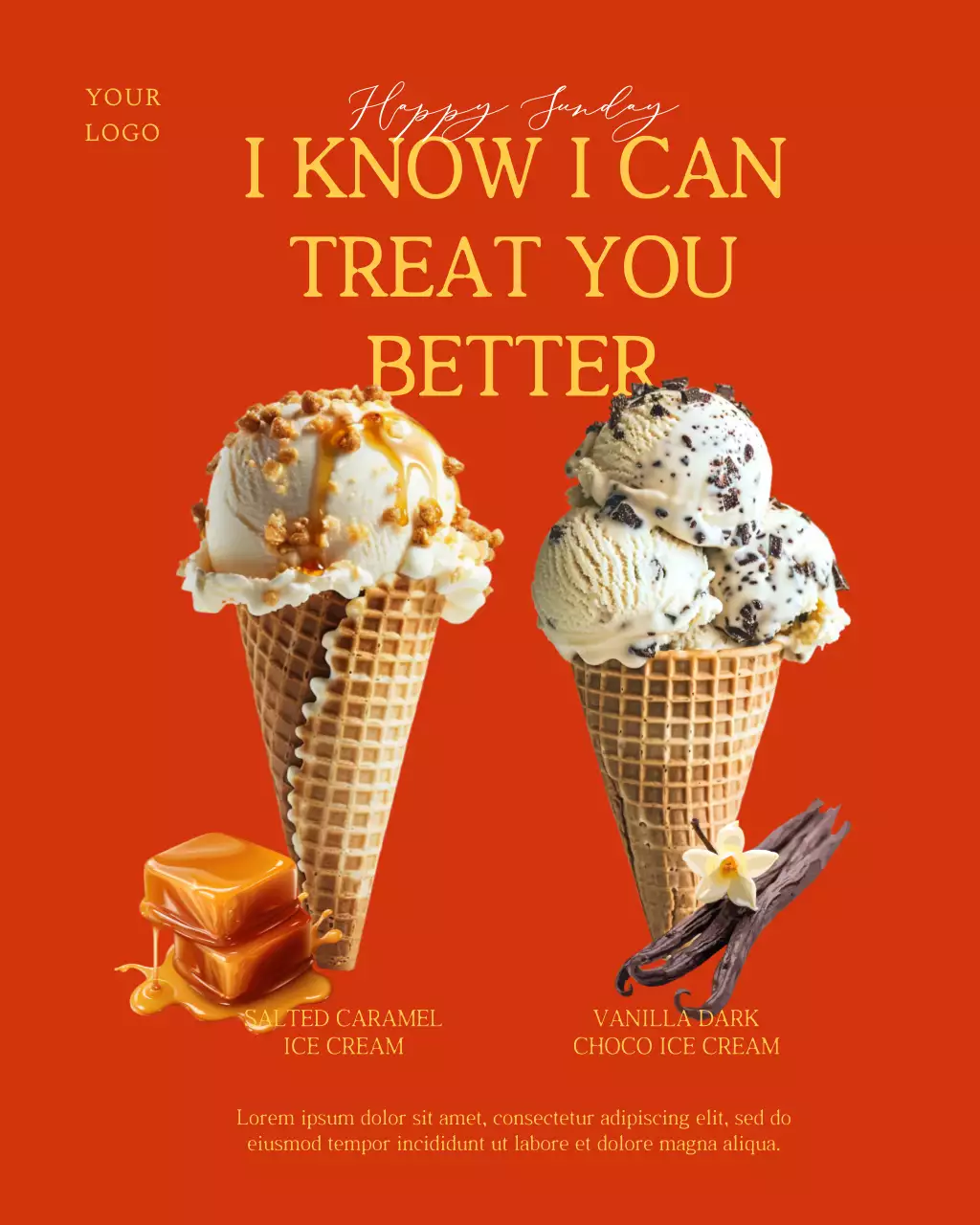 음식 소셜 미디어 포스터