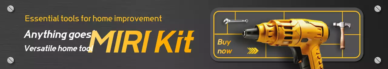 Anúncio de ferramenta moderna preta