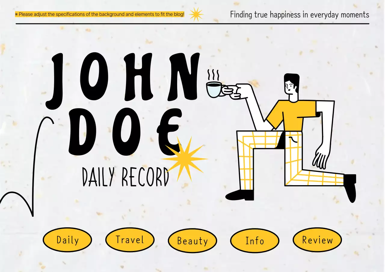 Yellow Retro Blog Layout Poster