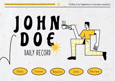 Yellow Retro Blog Layout Poster