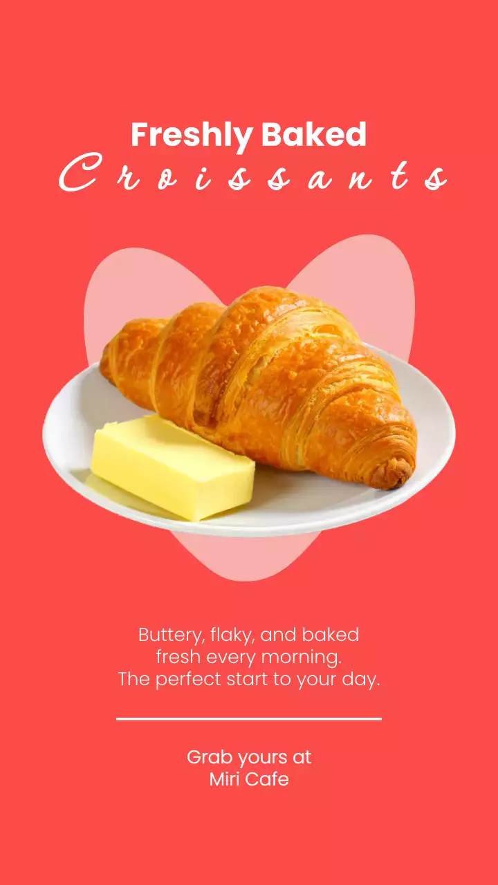 빨강 모던 베이커리 광고