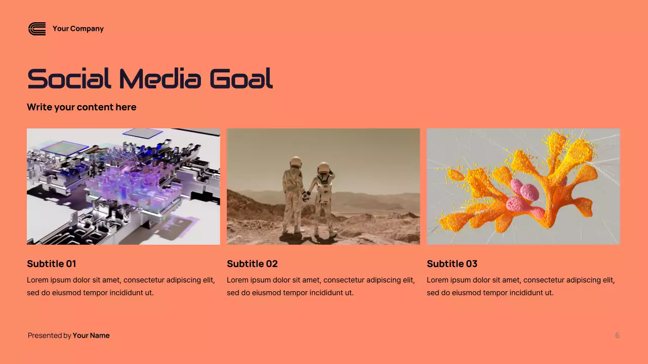 Navy Modern Social Media Campaign Report Presentation