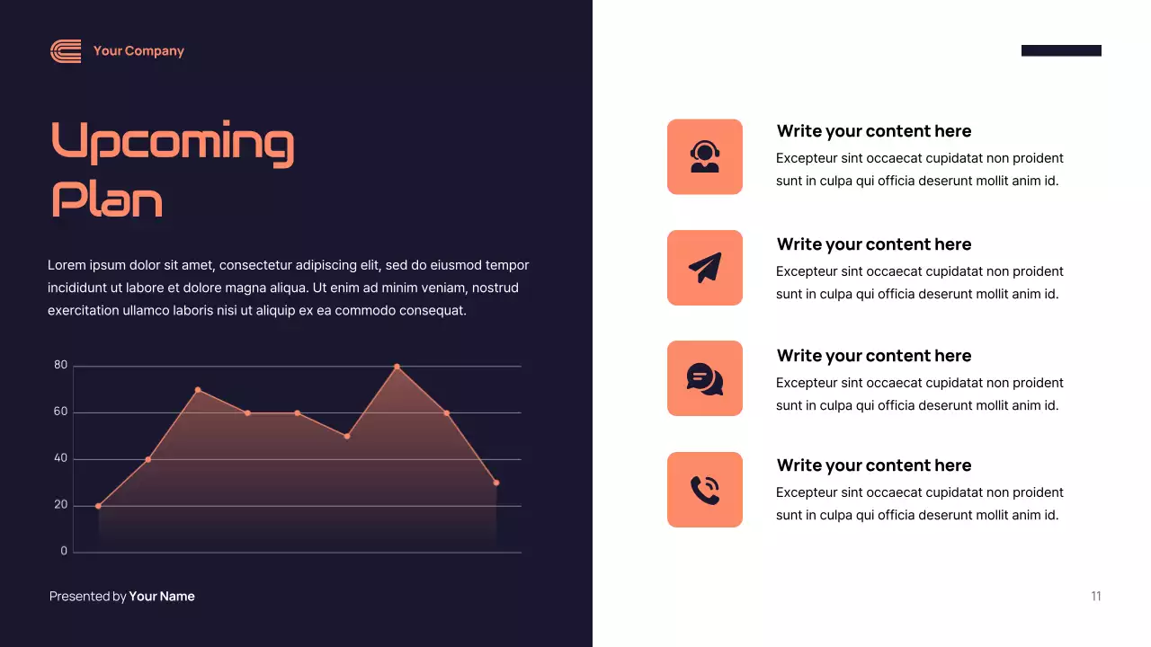 Navy Modern Social Media Campaign Report Presentation