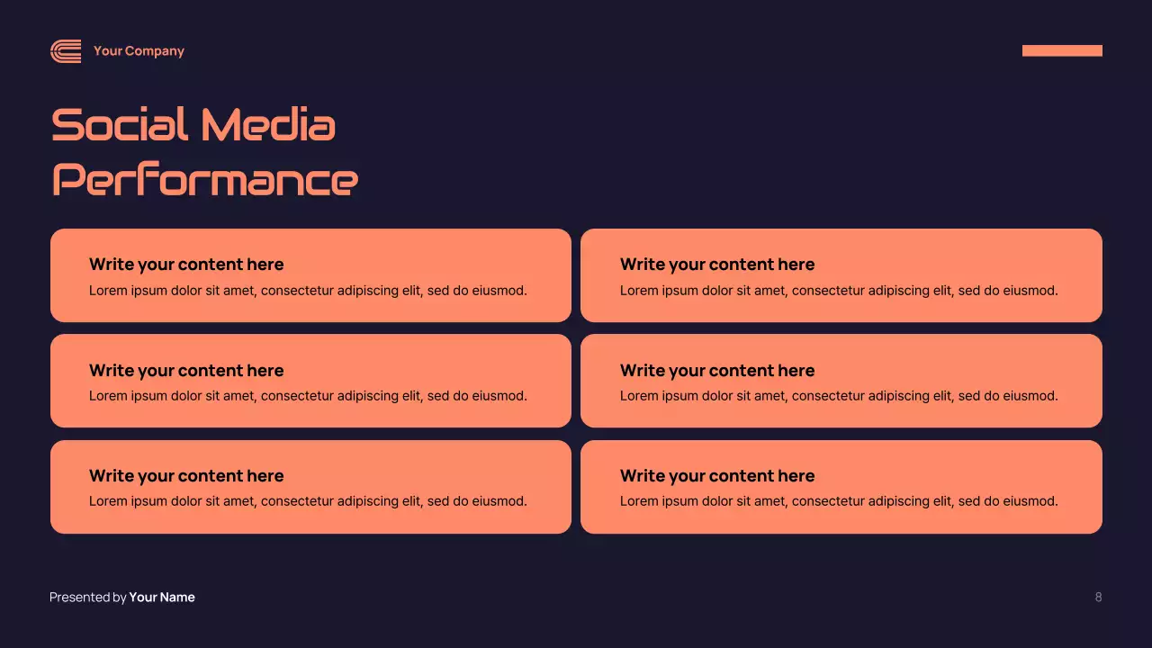 Navy Modern Social Media Campaign Report Presentation