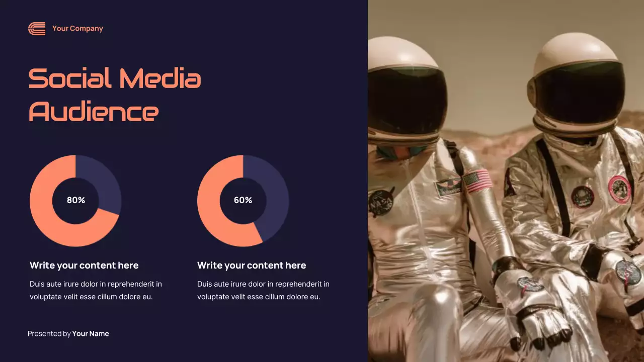 Navy Modern Social Media Campaign Report Presentation