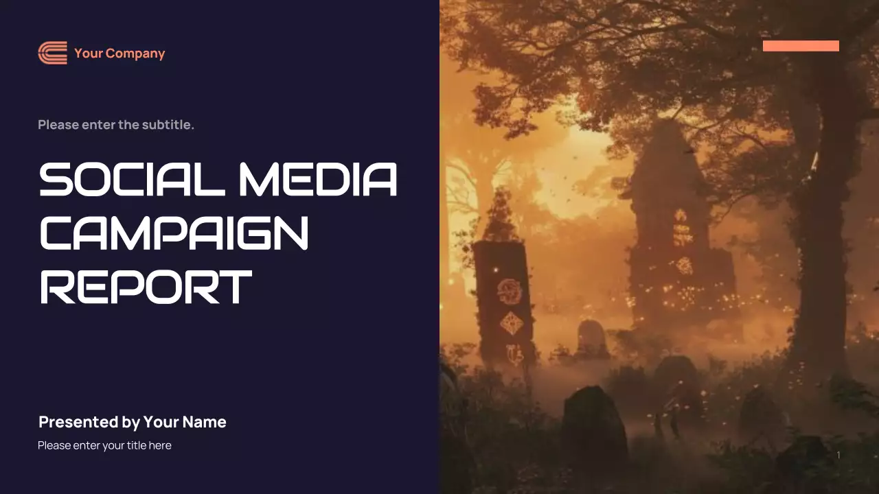 Navy Modern Social Media Campaign Report Presentation