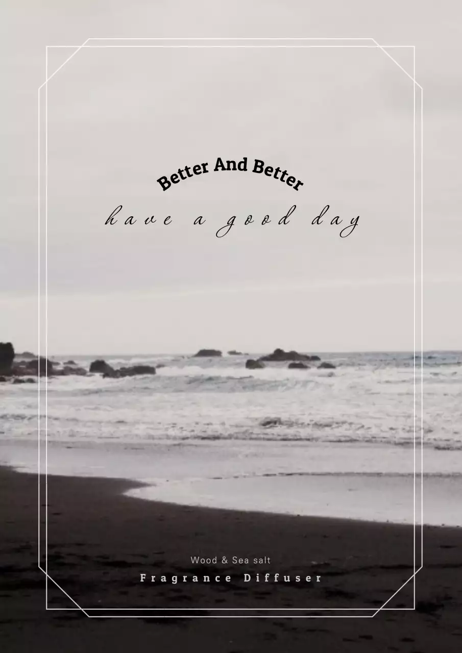 グレー シンプル フレグランス パンフレット ポスター