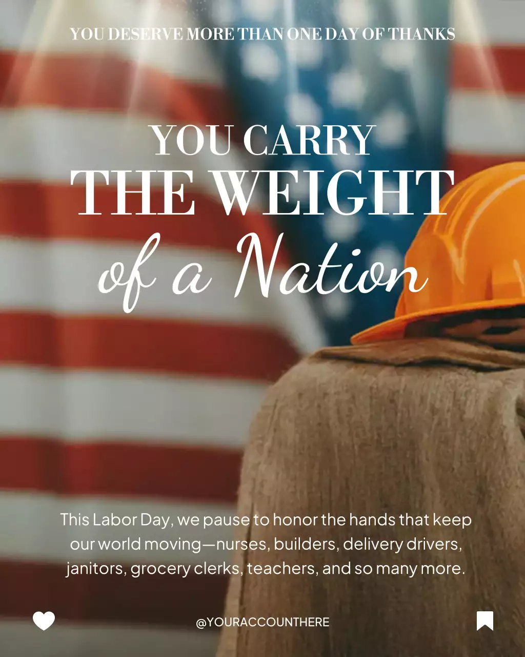 Labor Day Tribute and Reflection for Instagram Post