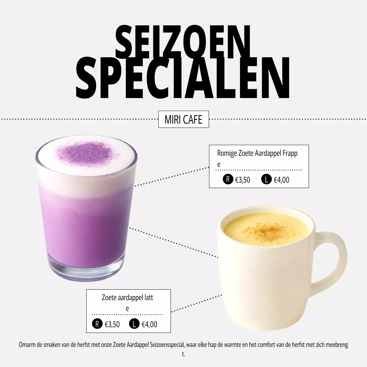 Yeonbora Modern Cafe Menu Promotie