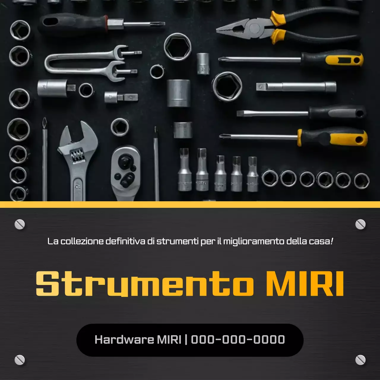 Annuncio pubblicitario semplice nero