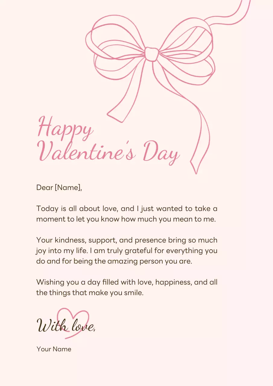 Pink Elegant Valentine's Invitation Poster