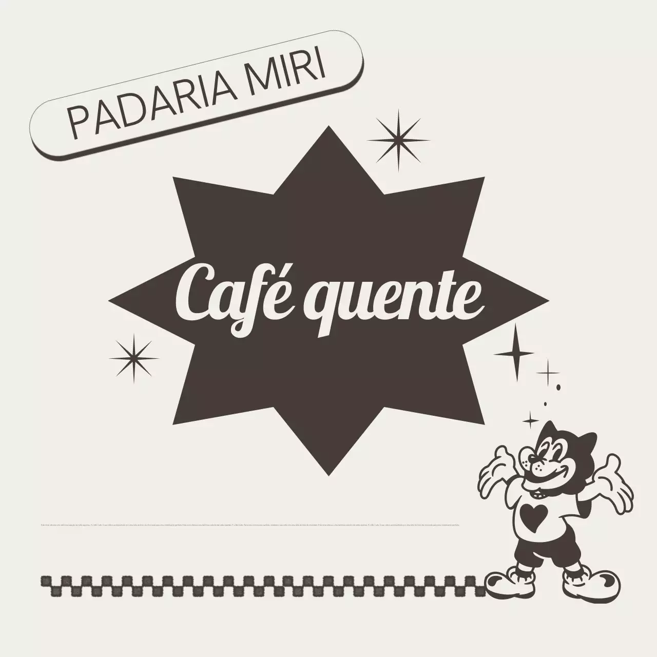 Promoção de publicidade de café retrô marrom