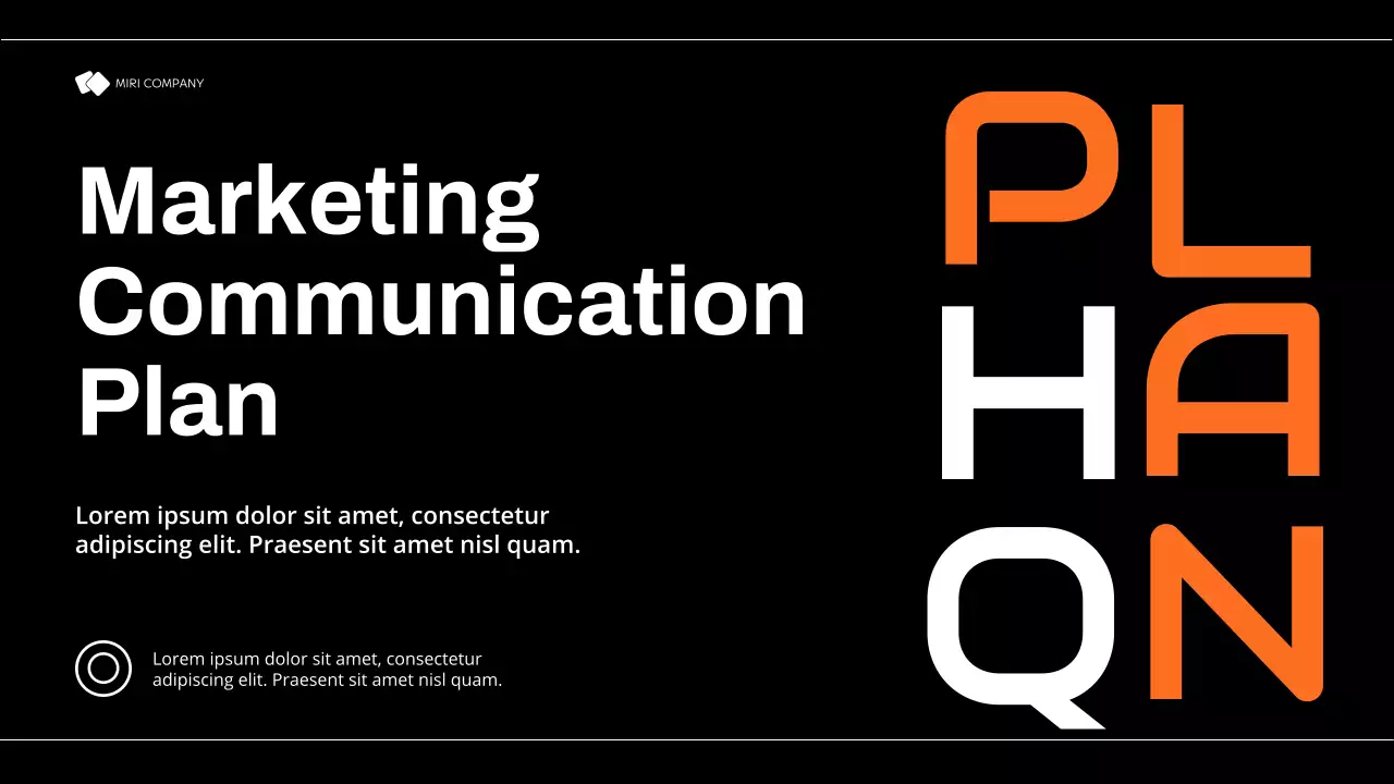 Orange Modern Marketing Plan Presentation