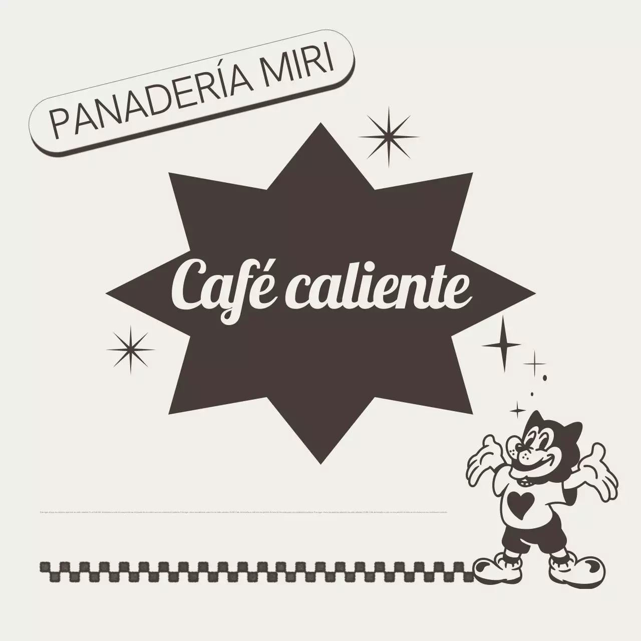 Promoción publicitaria de Brown Retro Coffee