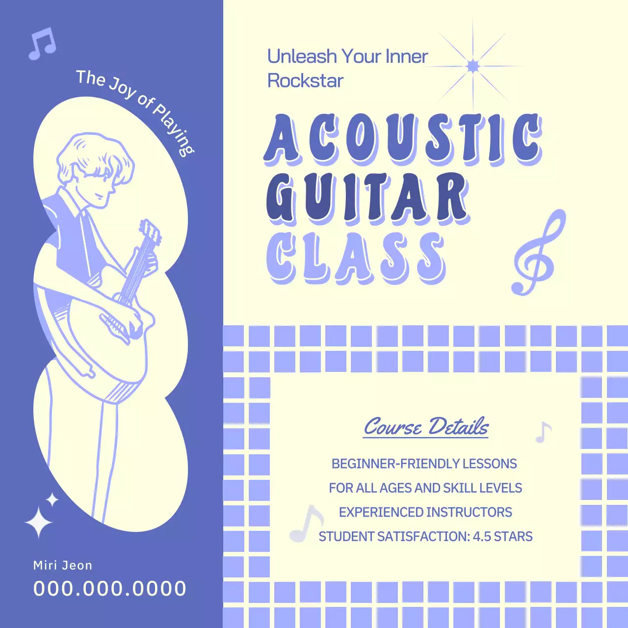 Yellow and Blue Minimalist Doorstep Lesson TogetherGuitar Online Guide