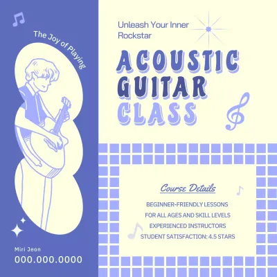 Yellow and Blue Minimalist Doorstep Lesson TogetherGuitar Online Guide