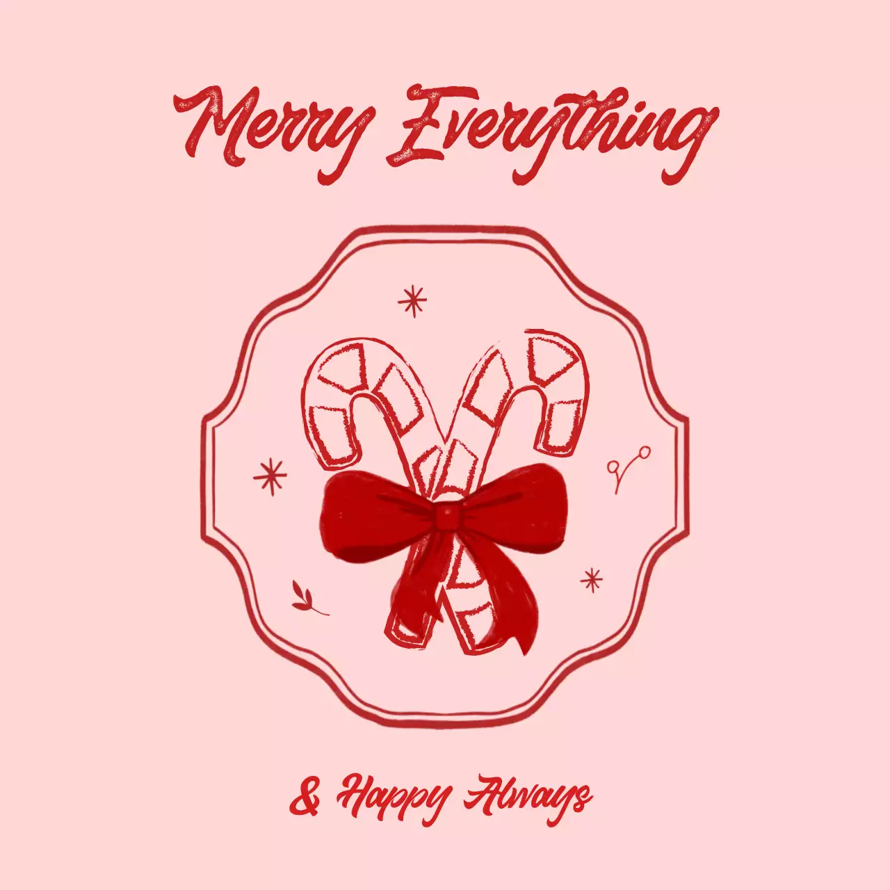 Cartão de Natal Rosa para Bebê