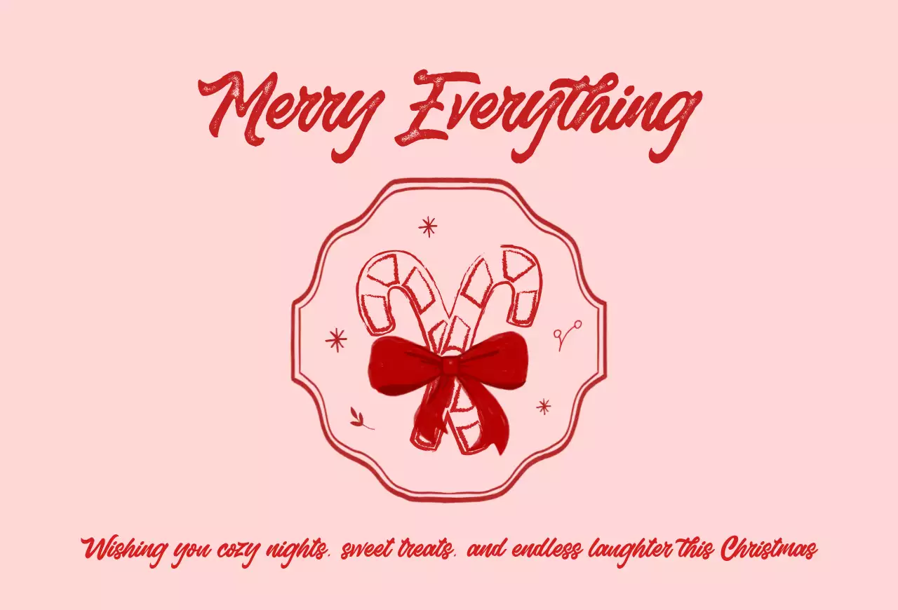 Pink Baby Christmas Card