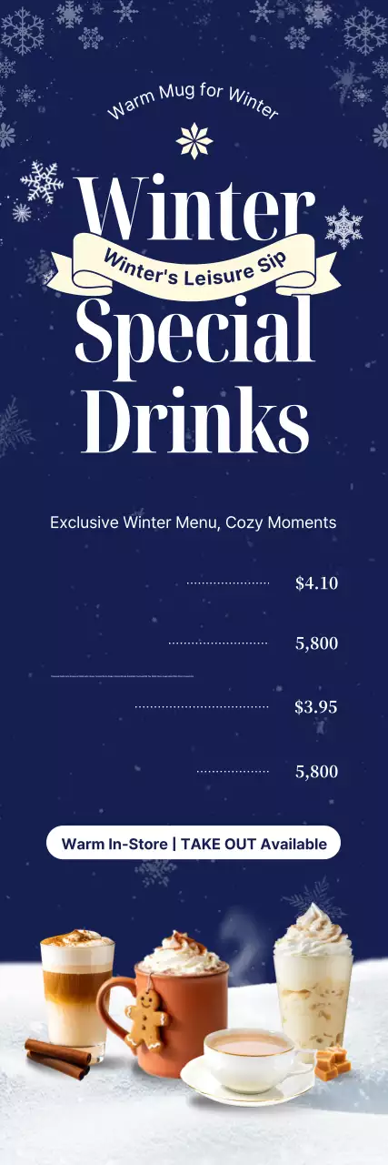 Promoção do Menu de Inverno Moderno da Marinha