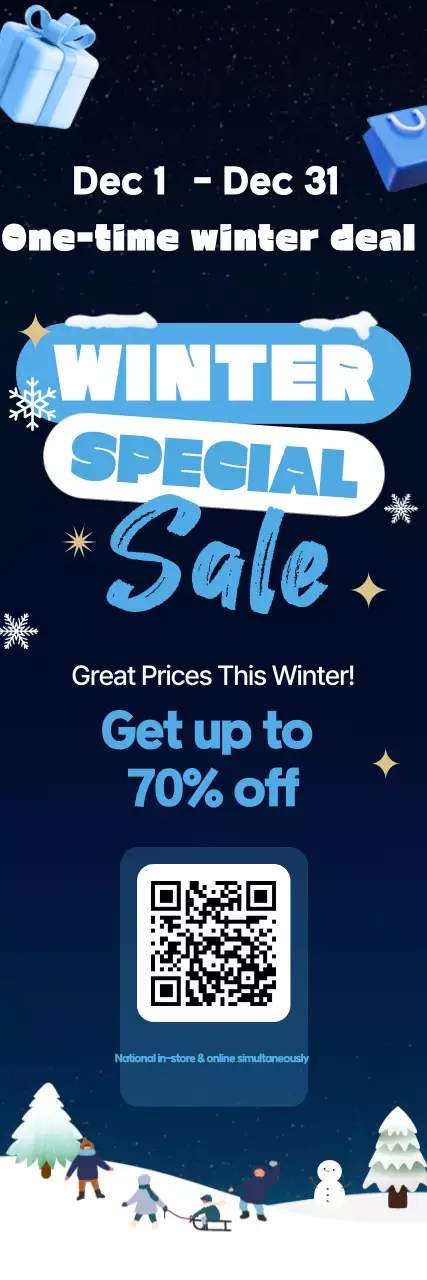 Promoção de Inverno Moderno Azul